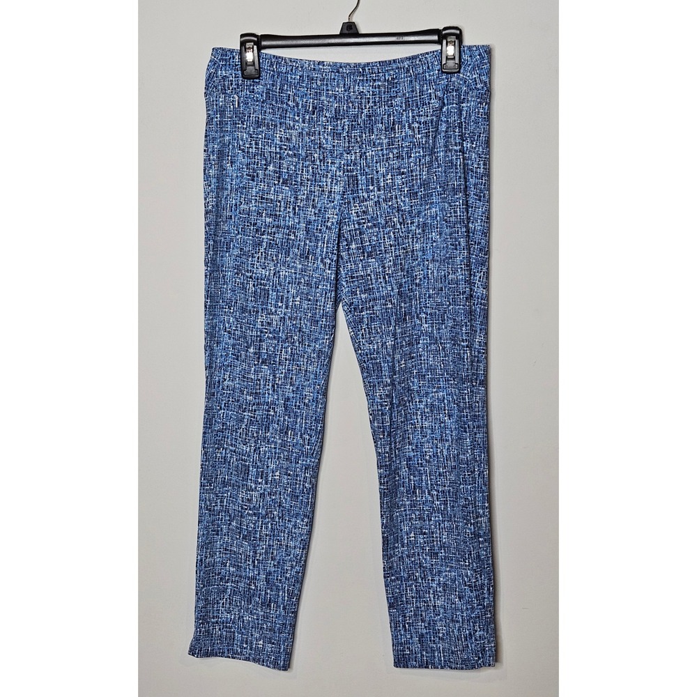 J. Mclaughlin‎ Newport Capri Catalina Cloth Blue Abstract Pull On Pants Size M